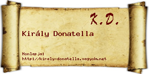 Király Donatella névjegykártya