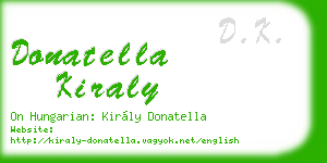 donatella kiraly business card